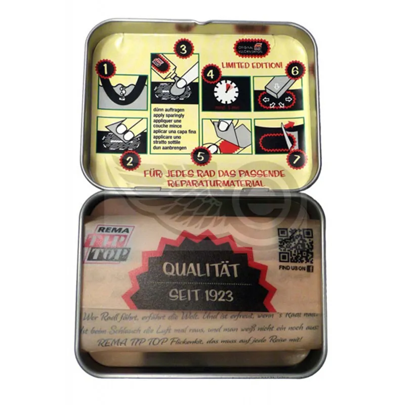 Rema Tip Top TT02 Retro Metal Box Touring Puncture Repair Kit-2