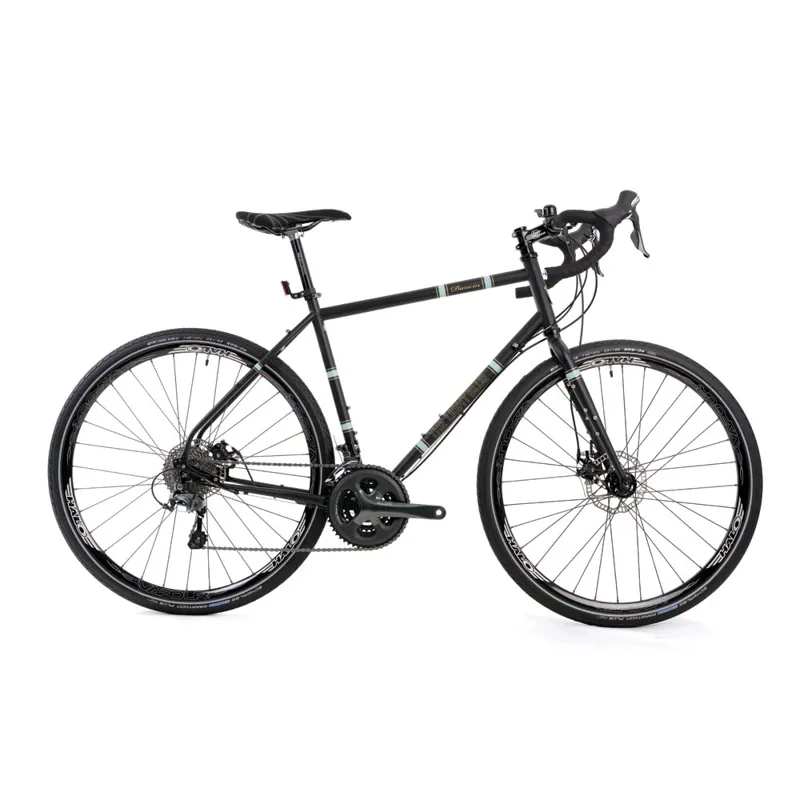 The Light Blue Darwin D Tour Steel Touring Bike in Flat Black
