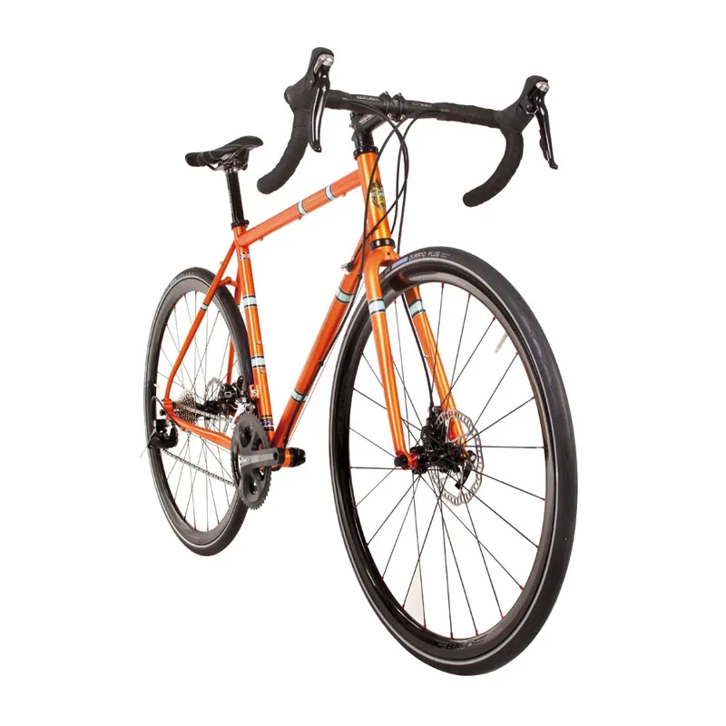 The Light Blue Robinson Disc Road Bike in Volcanic Orange-1