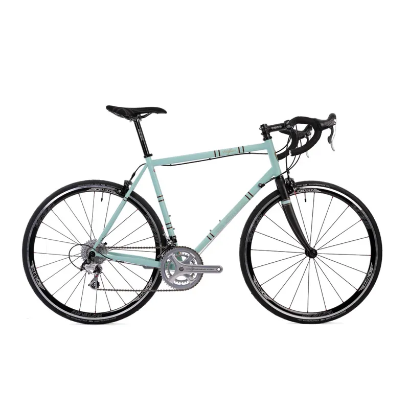 The light Blue Wolfson Potenza Road Bike in Cambridge Blue