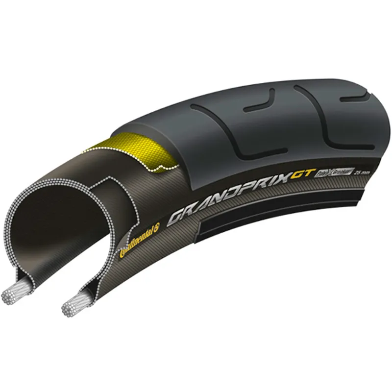 Continental Grand Prix GT 700 x 25 BlackChili Folding Tyre in Black