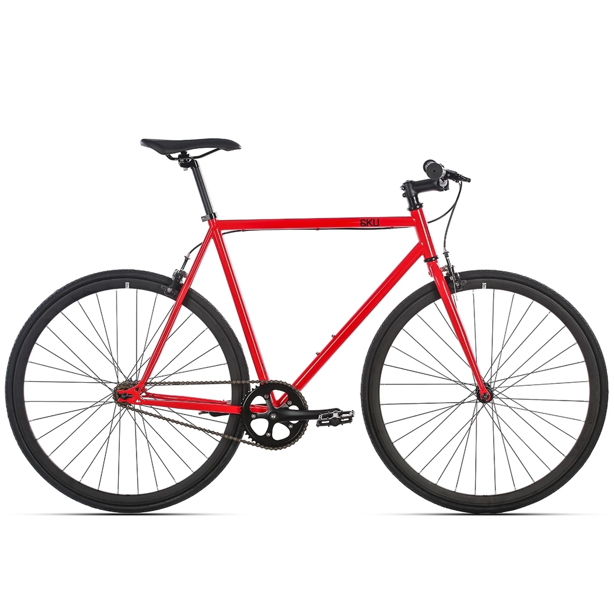 6KU Fixie and Single Speed Bike in Cayenne Red