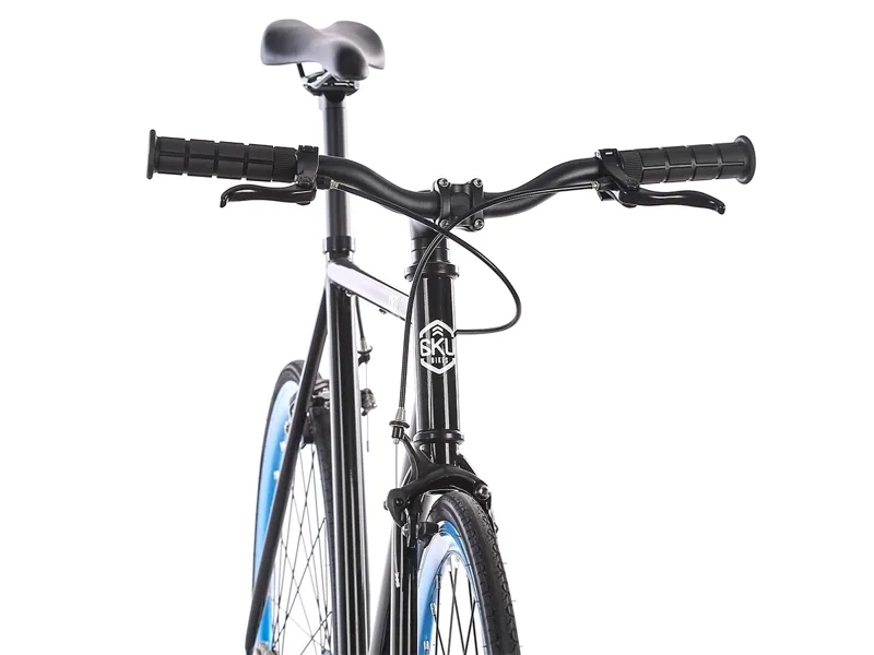 6KU Fixie and Single Speed Bike in Shelby 4 Black and Blue-3
