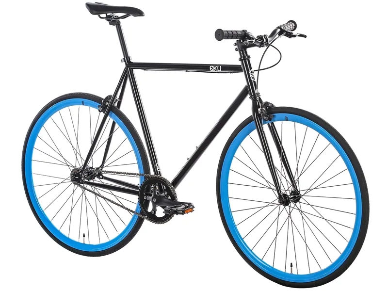 6KU Fixie and Single Speed Bike in Shelby 4 Black and Blue-2