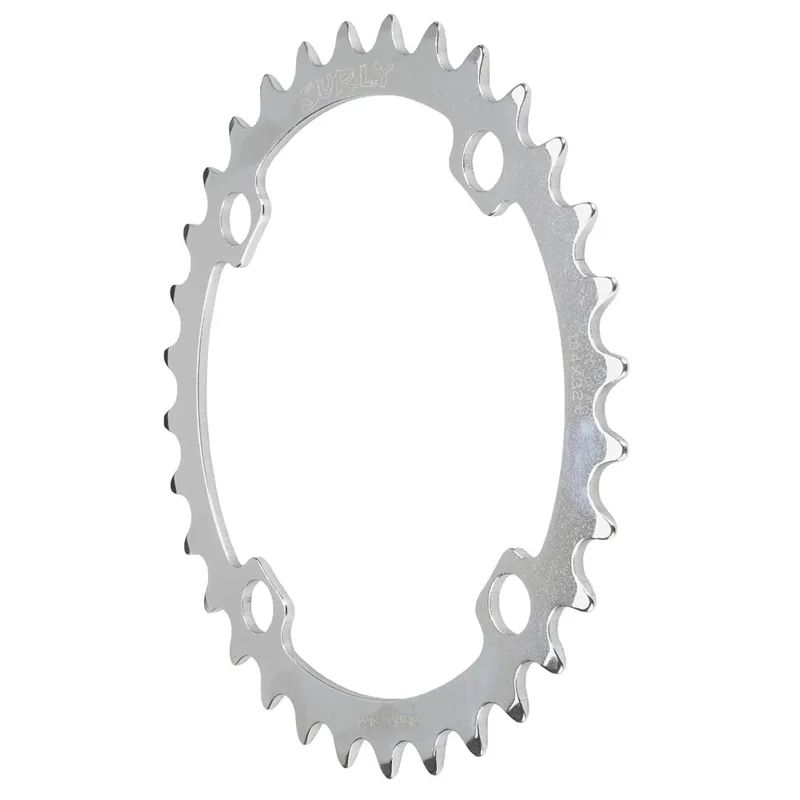 Surly 4 Arm 104 BCD Stainless Steel Chainring in Silver