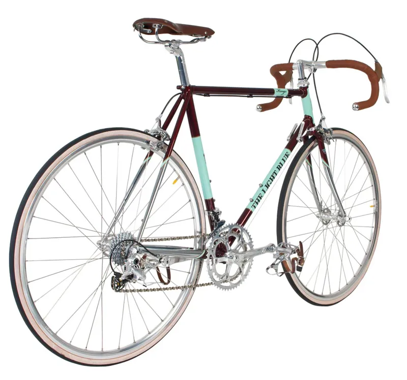 The Light Blue Kings Retro 853 Steel Road Bike in Blue and Chrome-3