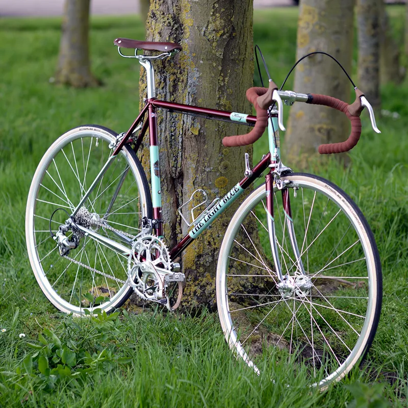 The Light Blue Kings Retro 853 Steel Road Bike in Blue and Chrome-4