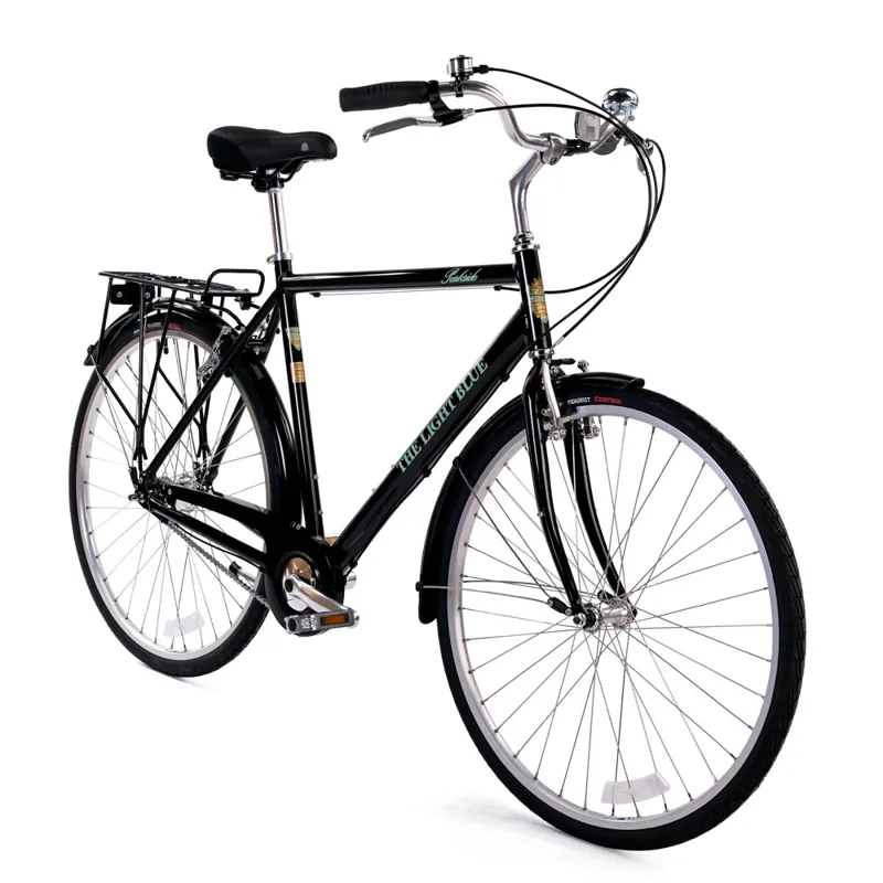 Light Blue Parkside 3spd Classic Hybrid Bicycle in Black-1