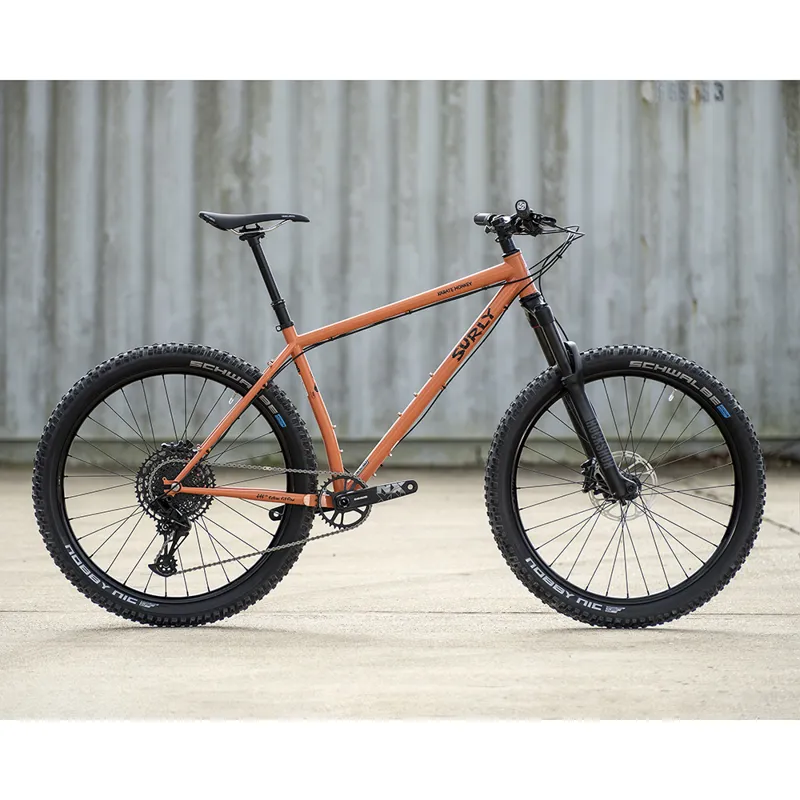 Surly Karate Monkey 27.5+ Sram Suspension MTN Bike in Peach Salmon Sundae-1