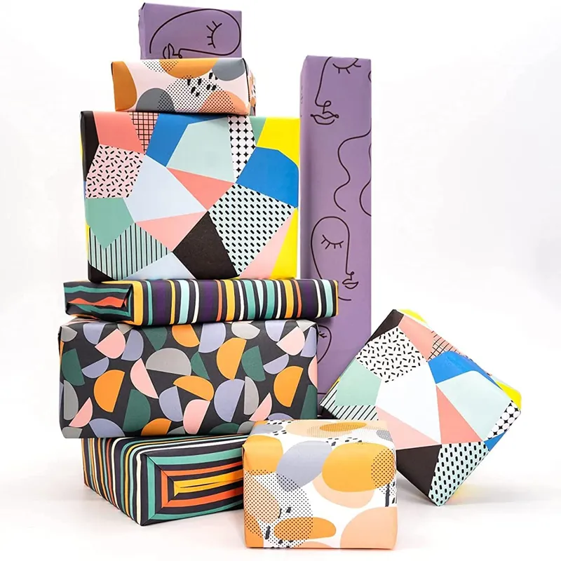 Gift Wrap with Patterned Paper