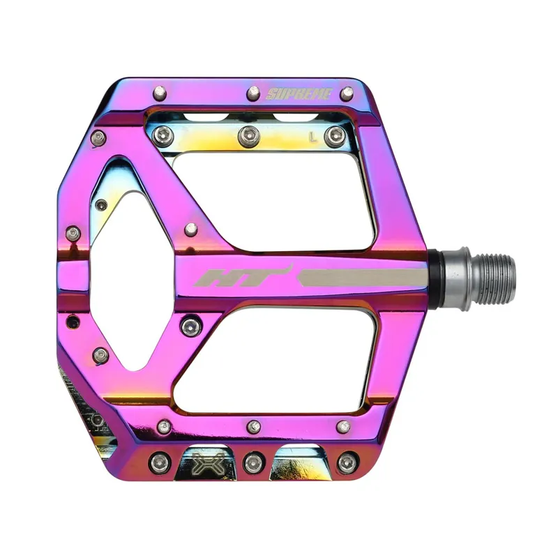 HT Components  ANS-10 Supreme Flat Pedals in Oil Slick 9/16