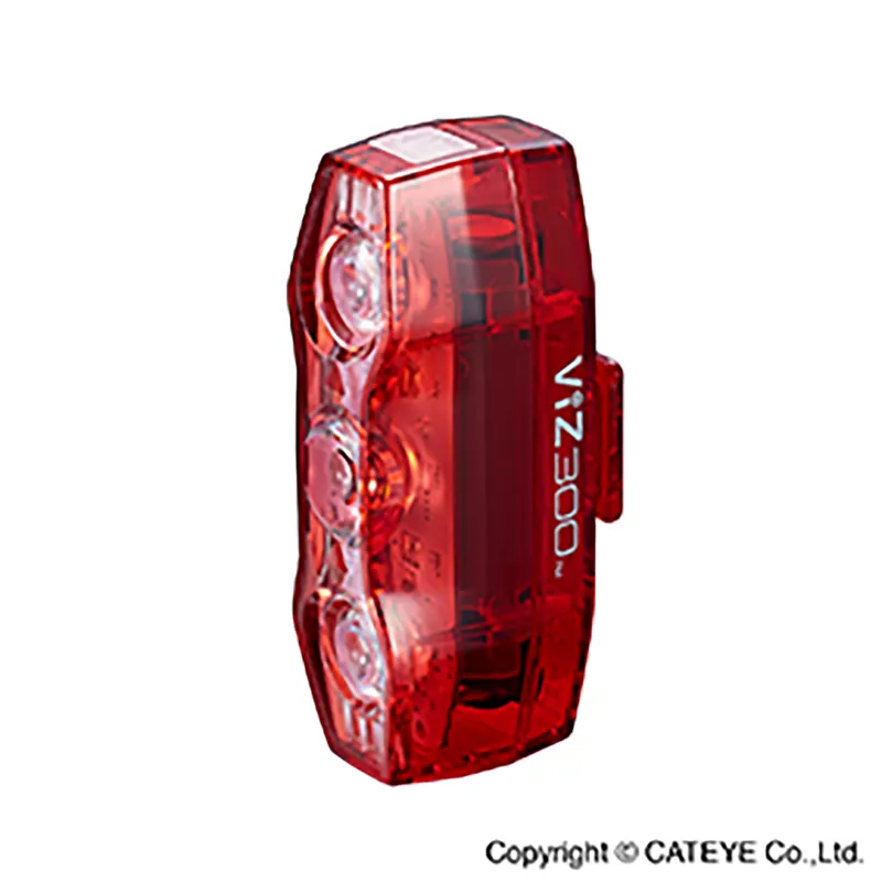 Cateye Viz 300 Rear Bike Light: size