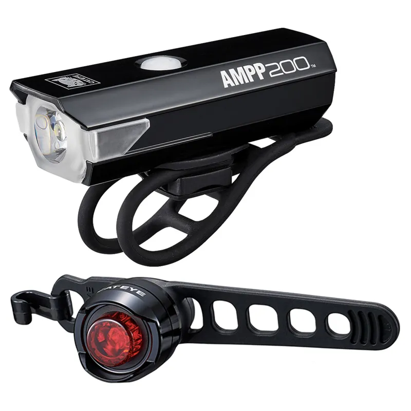 Cateye Ampp 200 Orb Bike Light Set in Black