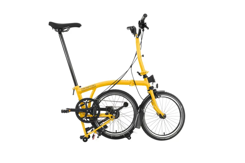 Brompton C Line 6 Speed Folding Bike in Bumblebee Yellow-1