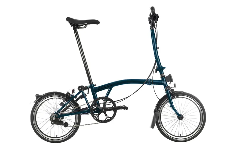 Brompton C Line 2 Speed Folding Bike in Ocean Blue-3