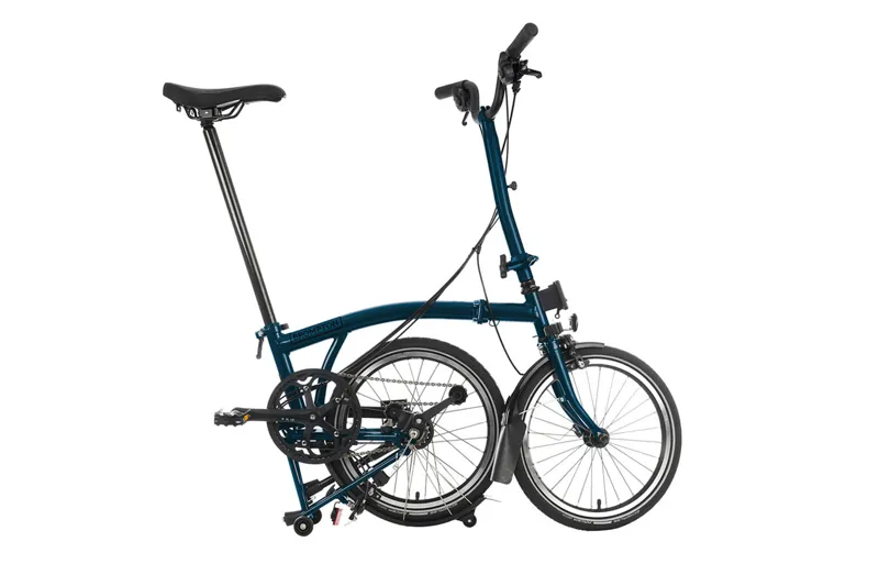 Brompton C Line 2 Speed Folding Bike in Ocean Blue-4