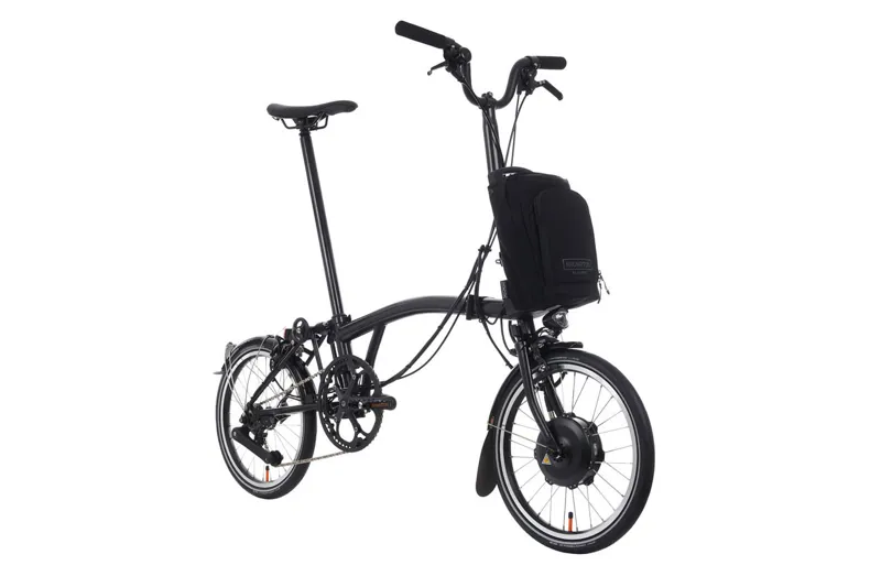 Brompton Electric P Line 4 Speed Electric Bike in Midnight Black Metallic-1