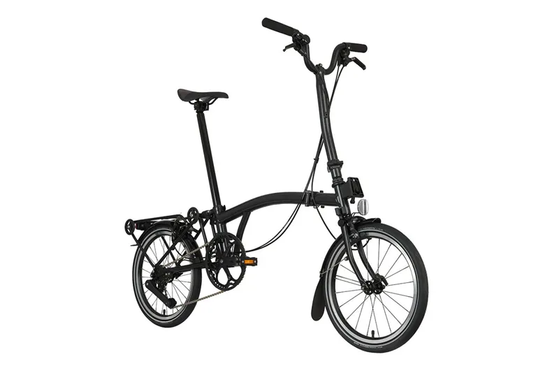 Brompton P Line 4 Speed Folding Bike in Midnight Black Metallic-2