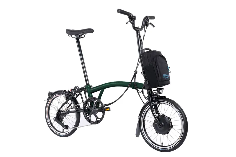 Brompton Electric C Line 4 Speed Electric Bike in Racing Green-1