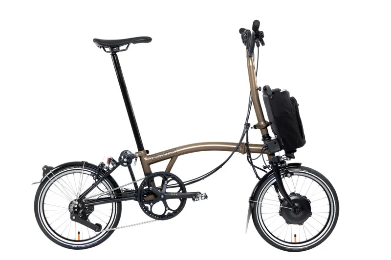 Brompton Electric P Line 12 Speed Folding Bike in Bronze Sky-2