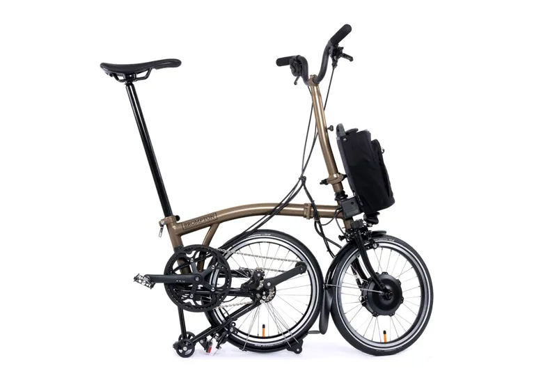 Brompton Electric P Line 12 Speed Folding Bike in Bronze Sky-3