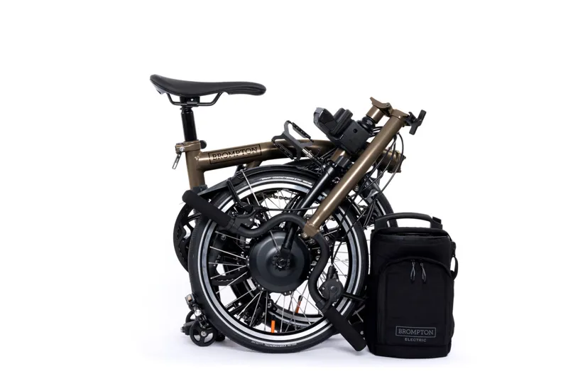 Brompton Electric P Line 12 Speed Folding Bike in Bronze Sky-4