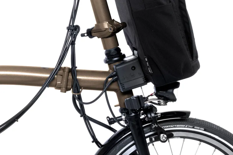 Brompton Electric P Line 12 Speed Folding Bike in Bronze Sky-5