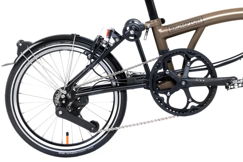 Brompton Electric P Line 12 Speed Folding Bike in Bronze Sky-6