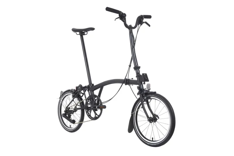 Brompton P Line 12 Speed Folding Bike in Midnight Black Metallic-2