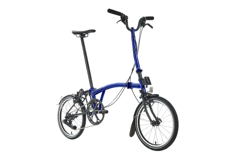Brompton P Line 12 Speed Folding Bike in Bolt Blue Lacquer-2