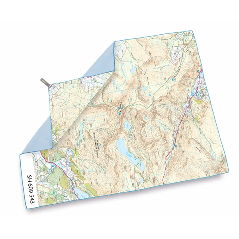 TOWEL LV Softfibre OS G Snowdon Map Muicolour one size
