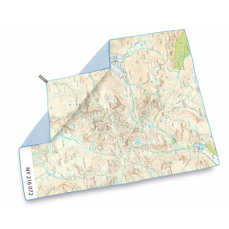 TOWEL LV Softfibre OS G Scafell P Map Muicolour one size