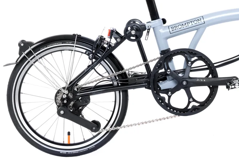 Brompton Electric P Line 4 Speed Folding Bike in Lunar Ice-5