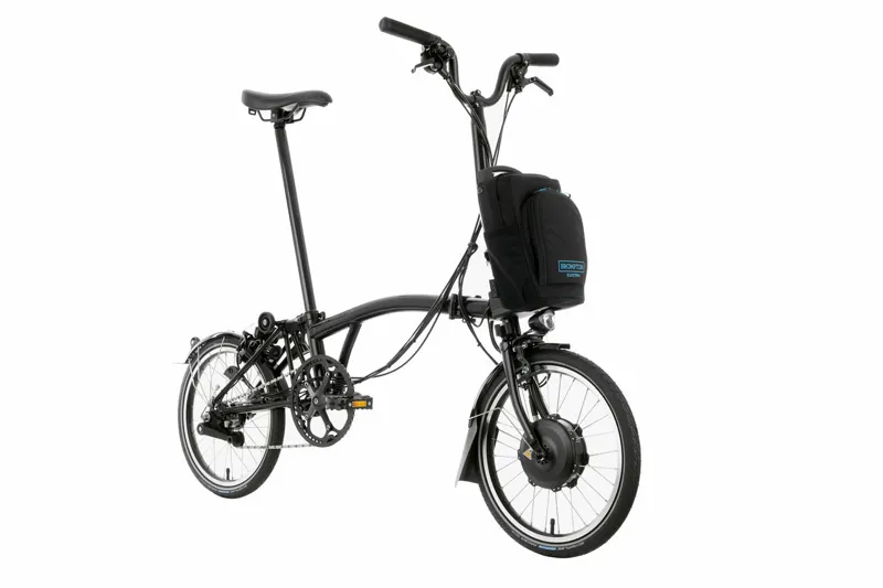 Brompton Electric C Line 4 Speed Folding Bike in Black