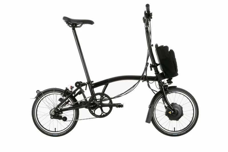Brompton Electric C Line 4 Speed Folding Bike in Black-1