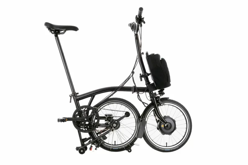 Brompton Electric C Line 4 Speed Folding Bike in Black-2