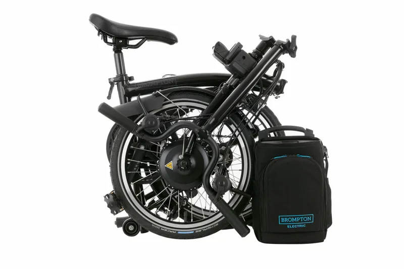 Brompton Electric C Line 4 Speed Folding Bike in Black-3