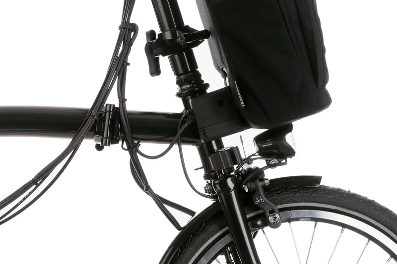 Brompton Electric C Line 4 Speed Folding Bike in Black-4