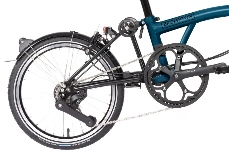 Brompton Electric C Line 4 Speed Folding Bike in Ocean Blue-6