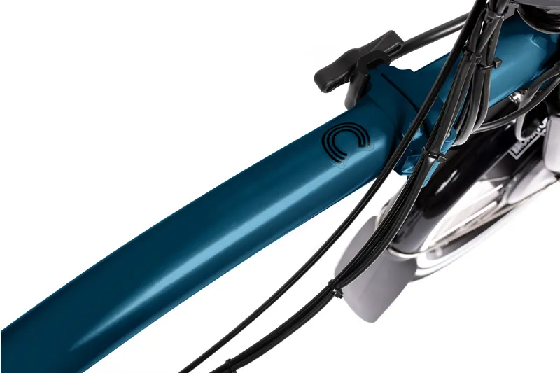 Brompton Electric C Line 4 Speed Folding Bike in Ocean Blue-8