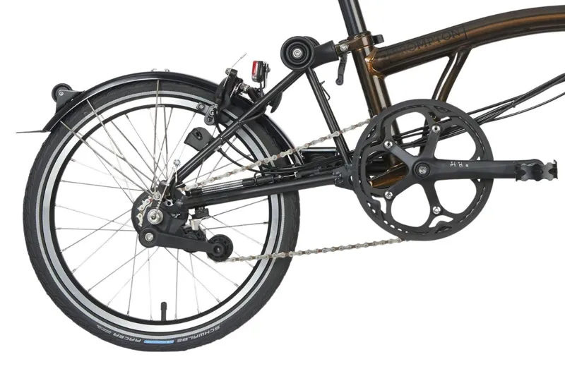 Brompton Electric C Line 4 Speed Folding Bike in Gloss Black Lacquer-5