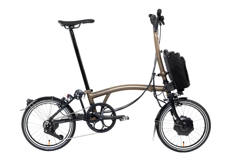 Brompton Electric P Line 4 Speed Folding Bike in Bronze Sky-1