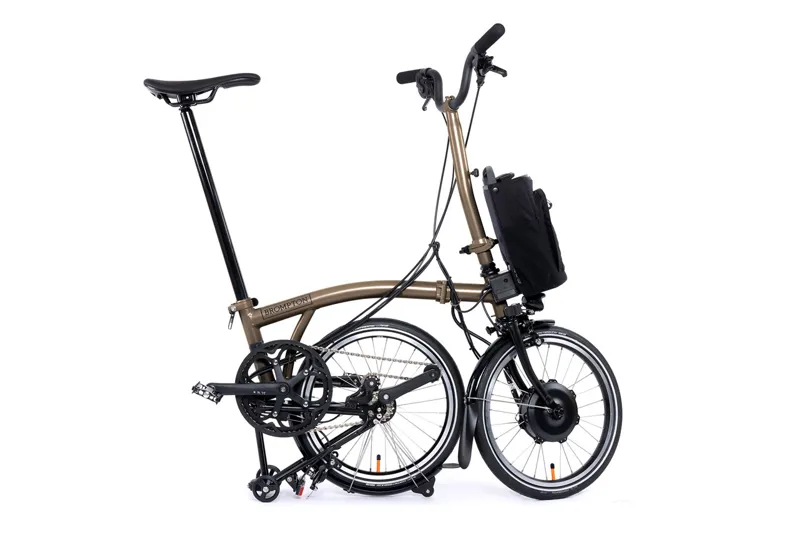 Brompton Electric P Line 4 Speed Folding Bike in Bronze Sky-2