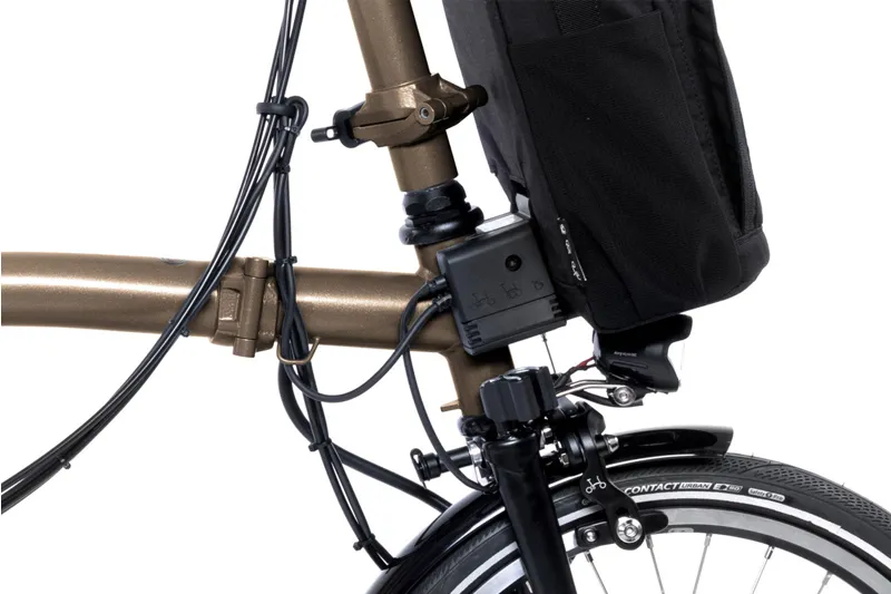 Brompton Electric P Line 4 Speed Folding Bike in Bronze Sky-4