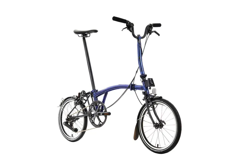 Brompton P Line 4 Speed Folding Bike in Bolt Blue Lacquer-2
