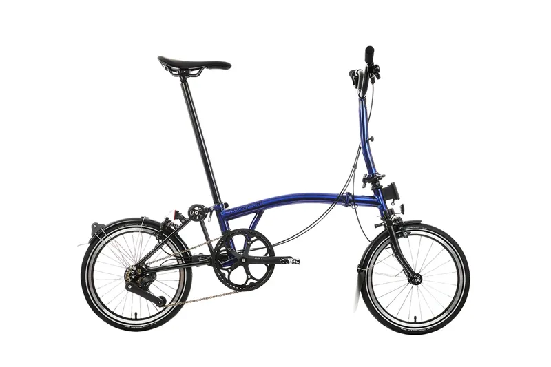 Brompton P Line 4 Speed Folding Bike in Bolt Blue Lacquer-3