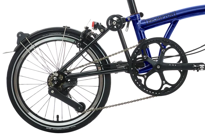 Brompton P Line 4 Speed Folding Bike in Bolt Blue Lacquer-7