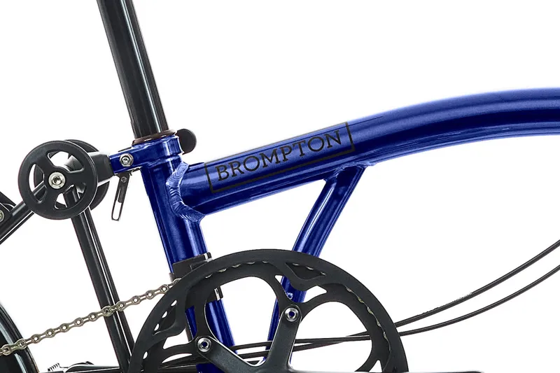 Brompton P Line 4 Speed Folding Bike in Bolt Blue Lacquer-8