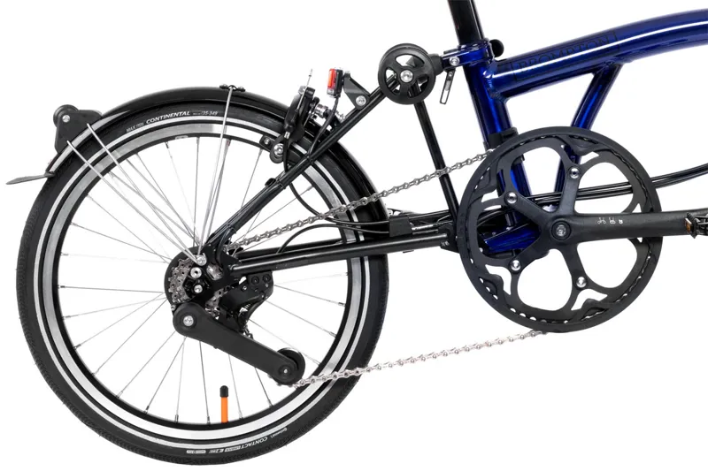 Brompton Electric P Line 4 Speed Folding Bike in Bolt Blue Lacquer-5