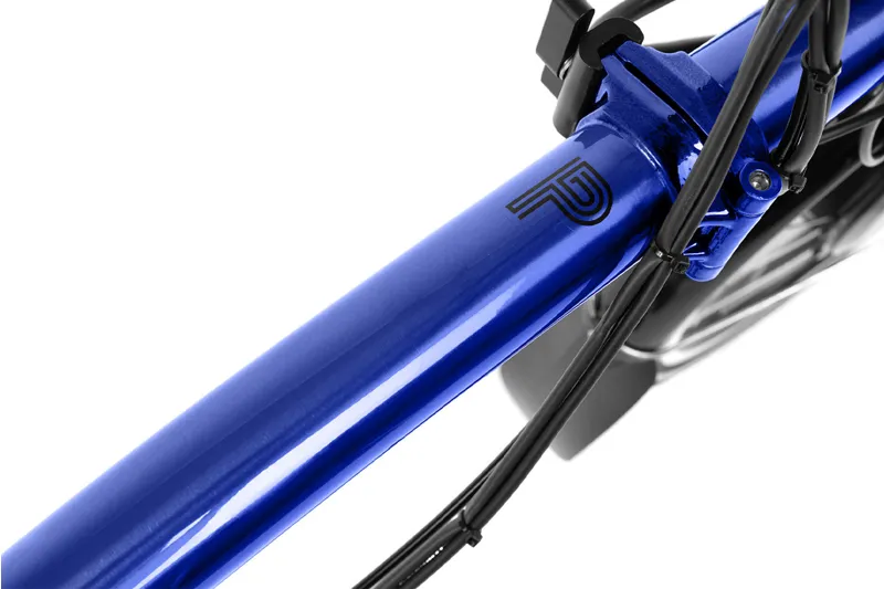 Brompton Electric P Line 4 Speed Folding Bike in Bolt Blue Lacquer-7